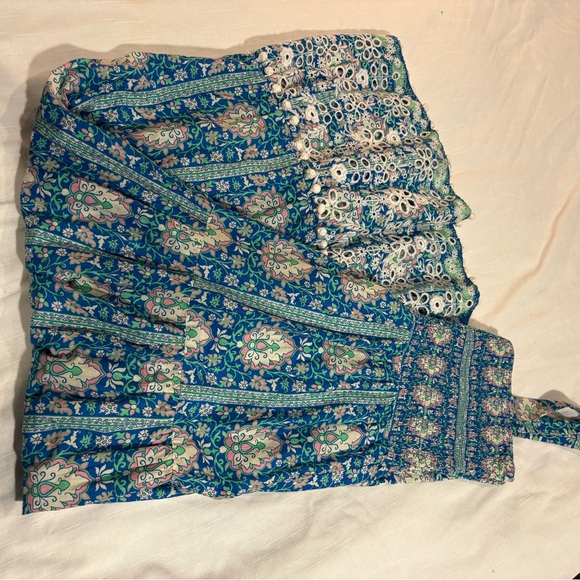 Zara Blue and White Square Neck smock Maxi Sundress
Bohemian, Beachy, Coachella - Picture 4 of 10